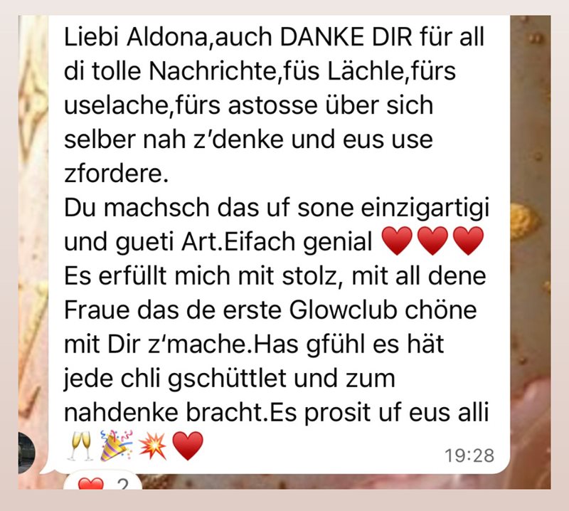 Feedback einer Teilnehmerin