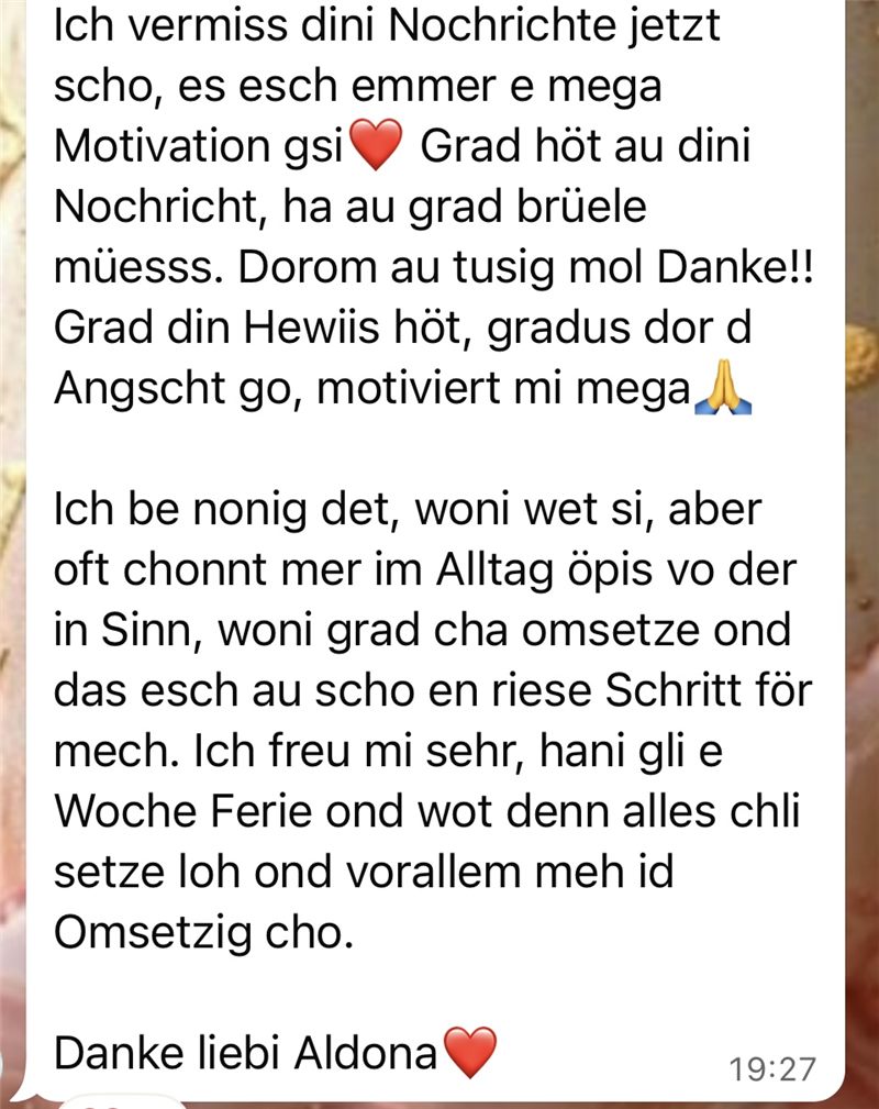 Feedback einer Teilnehmerin