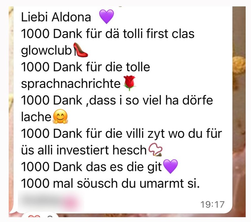 Feedback einer Teilnehmerin