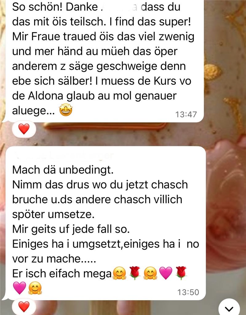 Feedback einer Teilnehmerin